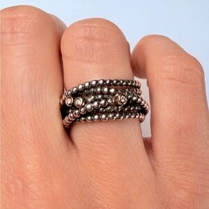 PANDORA ENTANGLED BEAUTY RING DIAMOND 14K STERLING SILVER .925 size 5